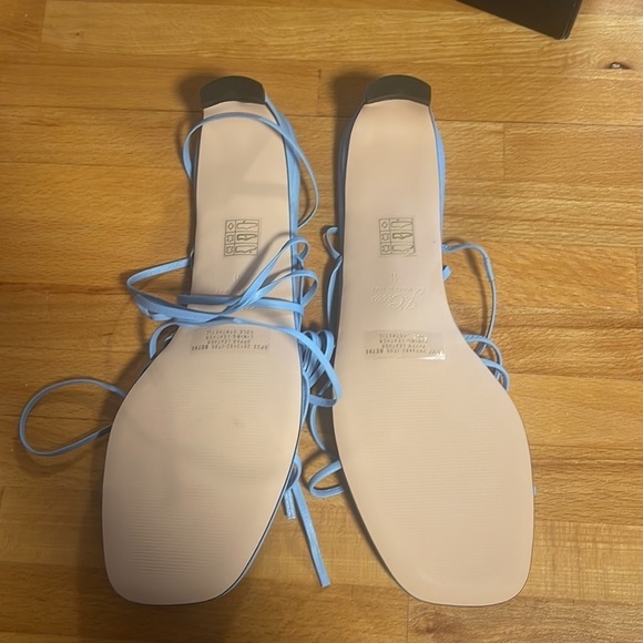 NWT J Crew Sardinia ankle-wrap heeled sandals Blue - Picture 6 of 6